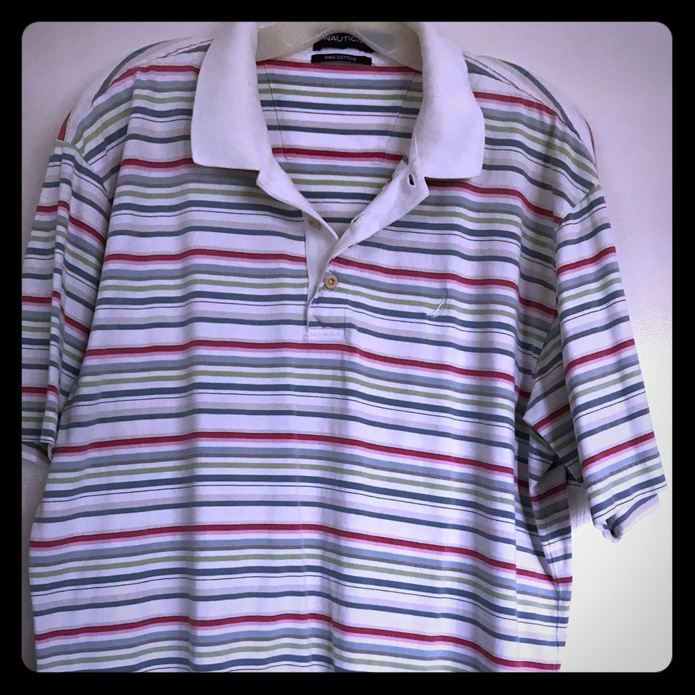 NAUTICA ,striped men’s shirt, size XL, 100%COTTON
